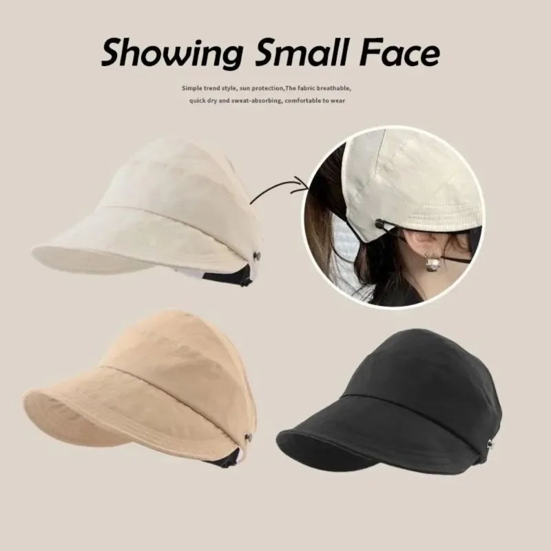Foldable Wide Brim Sun Hat Sunsreen Adjustable Quick Dry Baseball Cap Summer Sun Visor Fisherman Cap for Women Beach Hat