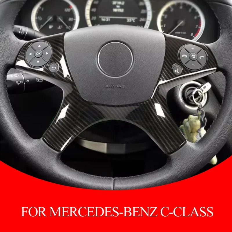 

For Mercedes Benz C Class W204 2007-2010 Car Steering Wheel Trim Sequins Cover Sticker Car Accessories
