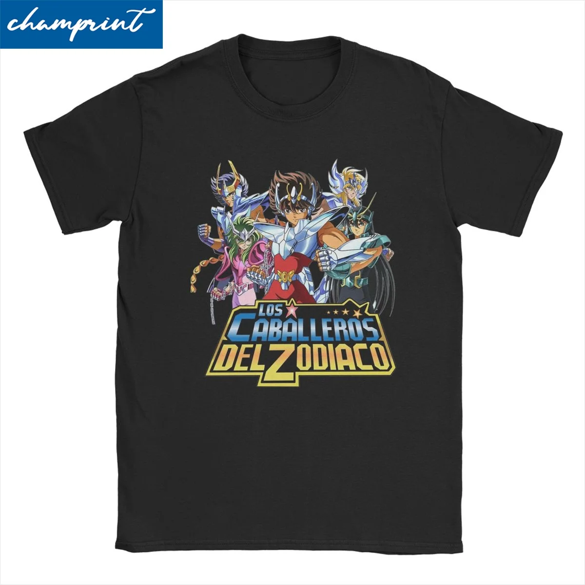 Knights Of The Zodiac Japanese Anime T-Shirt for Men Women  Saints Seiya Casual Cotton Tees Crewneck T Shirt Gift Clothing