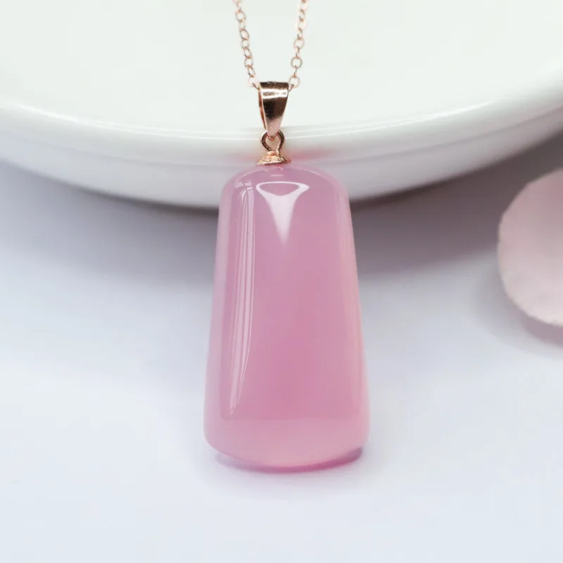 S925 Silver Inlaid Natural Powder Jade Marrow No Matter Pendant Jadeite Gifts for Women Amulets Agate Jewelry Fashion Amulet