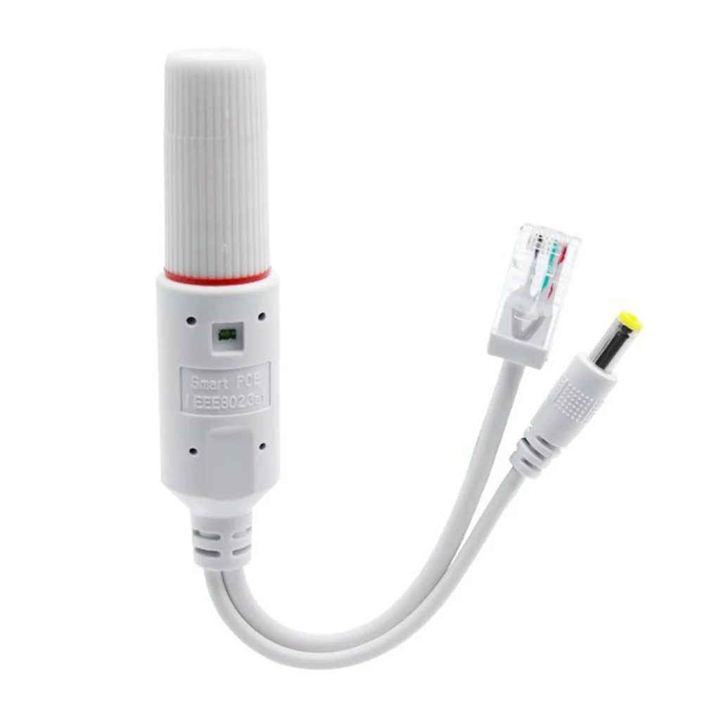 Adaptador divisor POE de 48V a 12V, Cable adaptador de corriente y vídeo impermeable, divisor de cámara IP para cámara IP, teléfono AP Voip y más