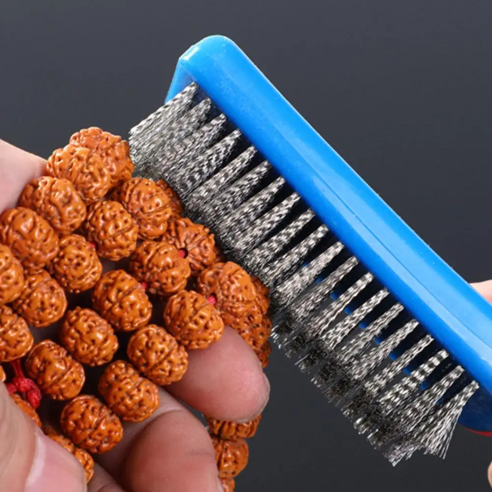 1/2/3X Wire Brush Duty Stainless Bristles With Plastic Handle Grip For Rust, Wielding Slag, Dirt & Paint Scrubbing Deep Cleaning
