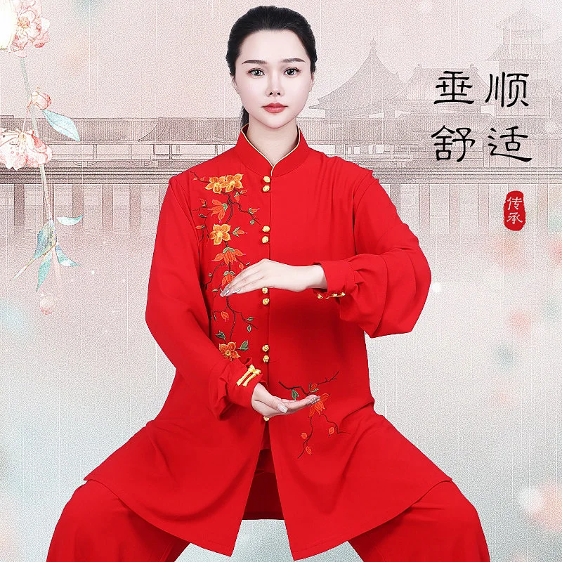 Women's Unisex Premium Tai Chi Suit New Arrival Martial Arts Performance Wear for Morning Exercise Group Training Adults