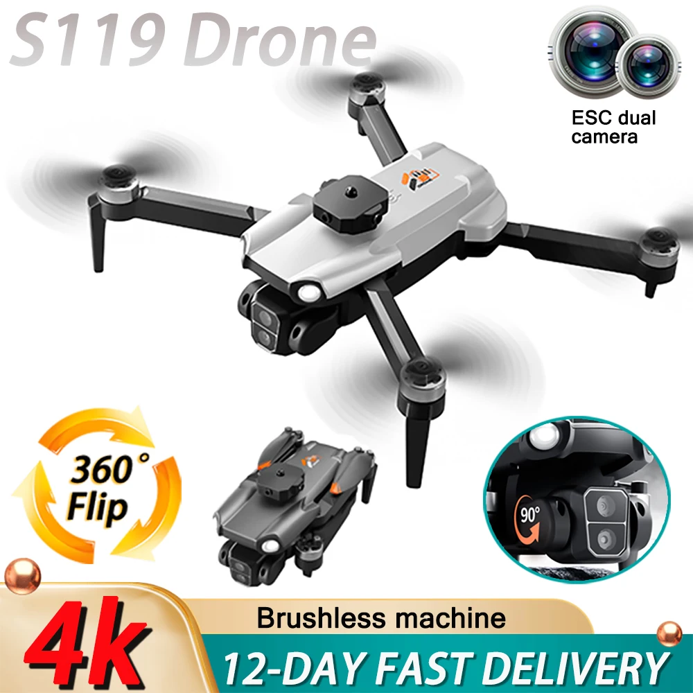 2024 New S119 MAX Drone 4K Professinal Brushless HD Camera Wide Angle Optical Flow 360 °Obstacle Avoidance 5G WIFI RC Quadcopter