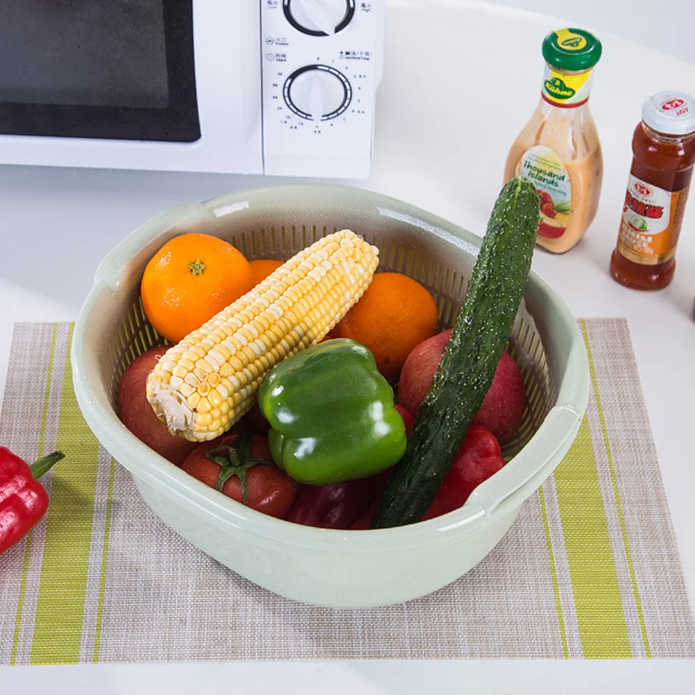 

2 in Fruit and Vegetable Wash Basket Colander Nordic Stackable Colanders Strainer