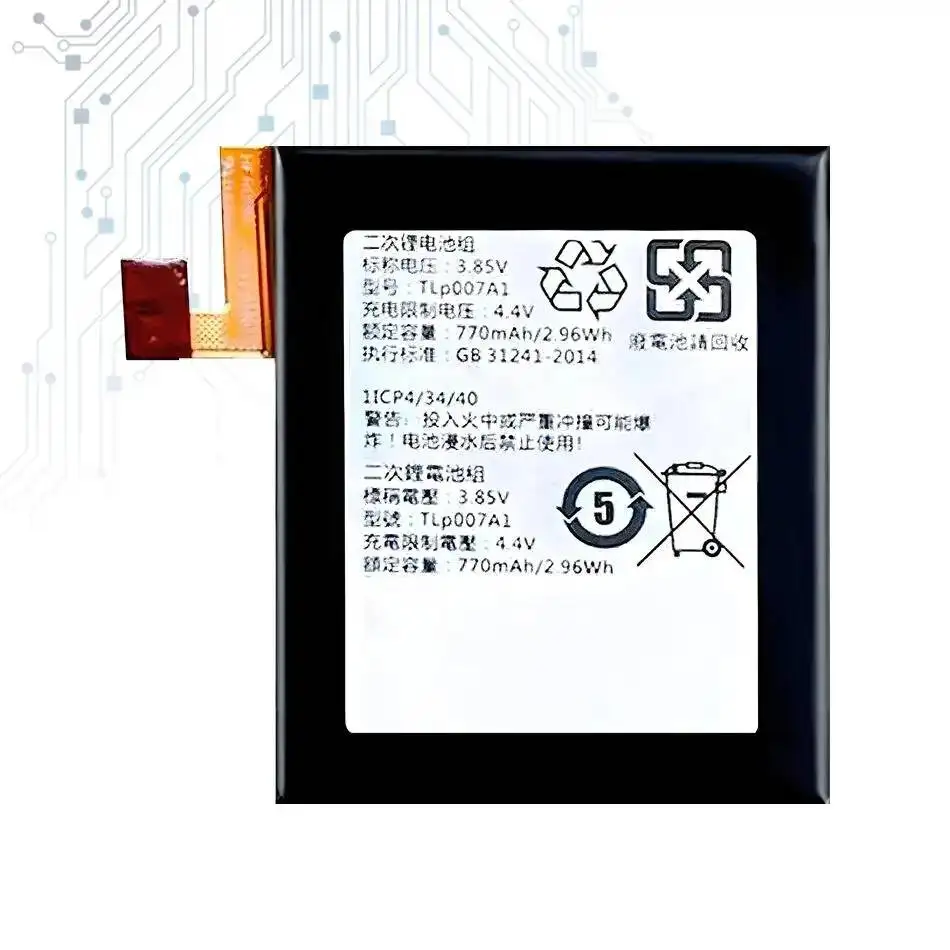 Voor Alcatel Watch Tlp007a1 770Mah snellaadbatterij met hoge capaciteit