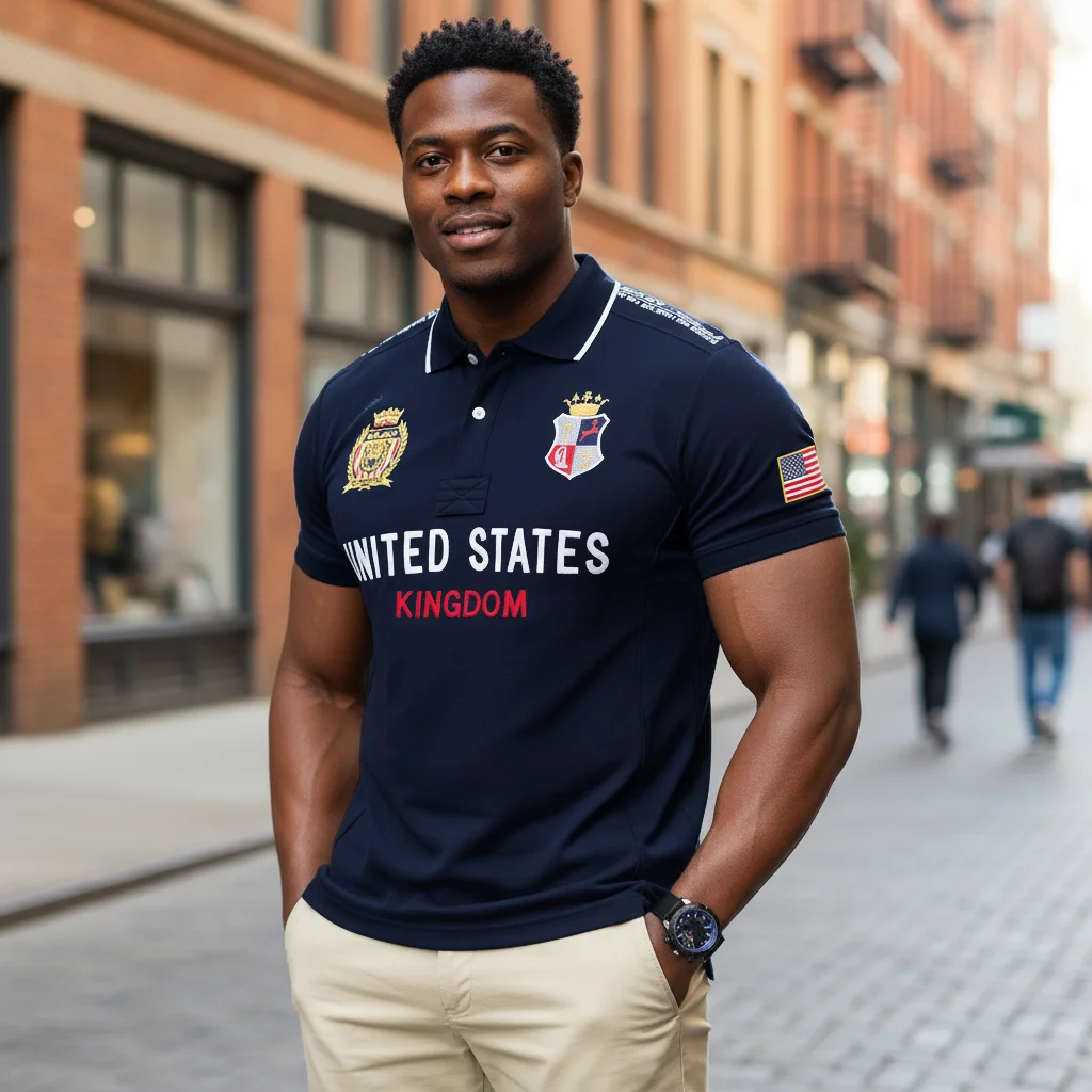 Summer Men's Classic Golf Polo Shirt Cotton Embroidery Short Sleeve Sports Luxury Collar T-Shirt