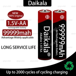 2-60PCS 2024 New AA Battery 99999 MAh 1.5V Rechargeable Battery AA for Flashlights, Toys, Mice, Microphones, Etc.+Free Shipping