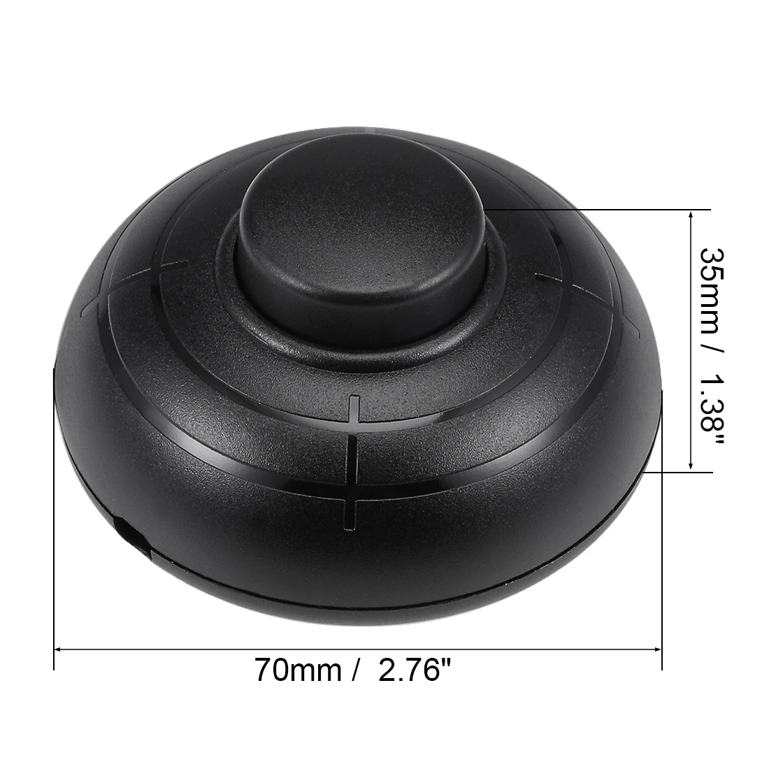 1Pcs Inline Foot Pedal Push Button Switch Round Lamp Lighting Foot Control Latching ON/Off Floor Lamp Foot Switch Online Switch