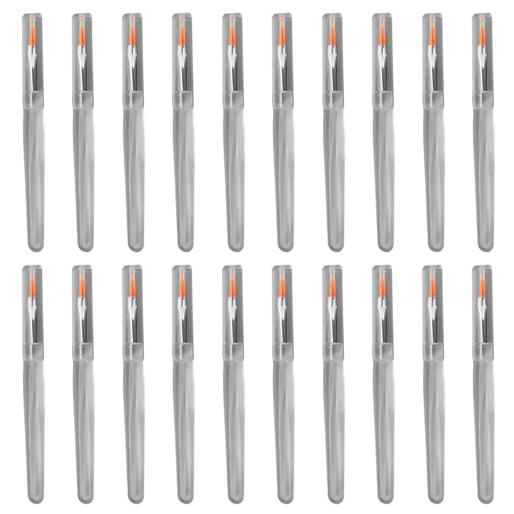 20Pcs Lip Brush Set Man-Made Fiber Precision Applicator for Lipstick Lip Mask Balm Smooth Color Application Portable Beauty Tool