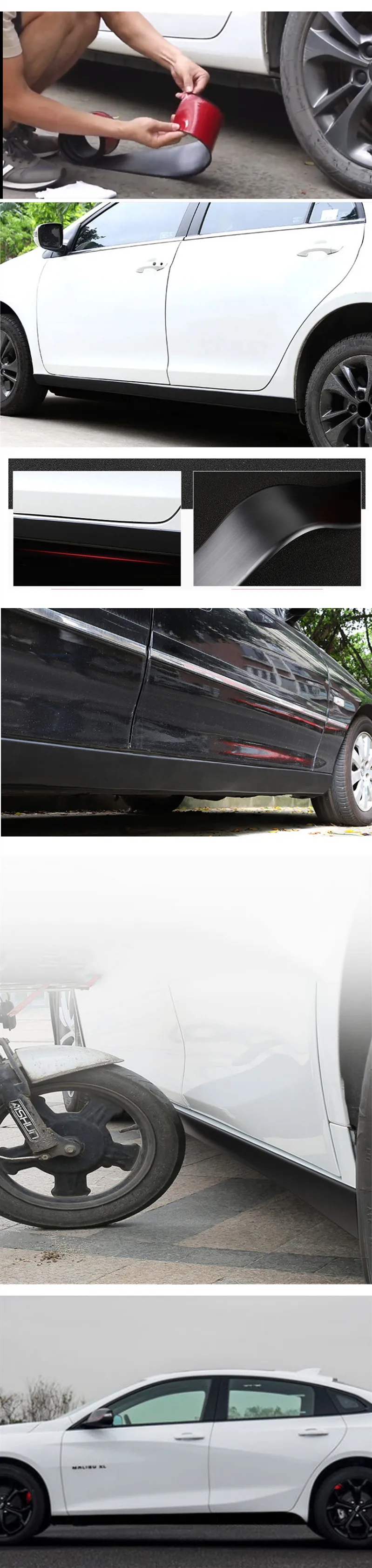 Seitenschweller für Autos, kratzfest, universeller, kratzfester Seitenschweller aus Gummi, Kantenschutz. Schutz-Stoßstangenschutz – Detail 3