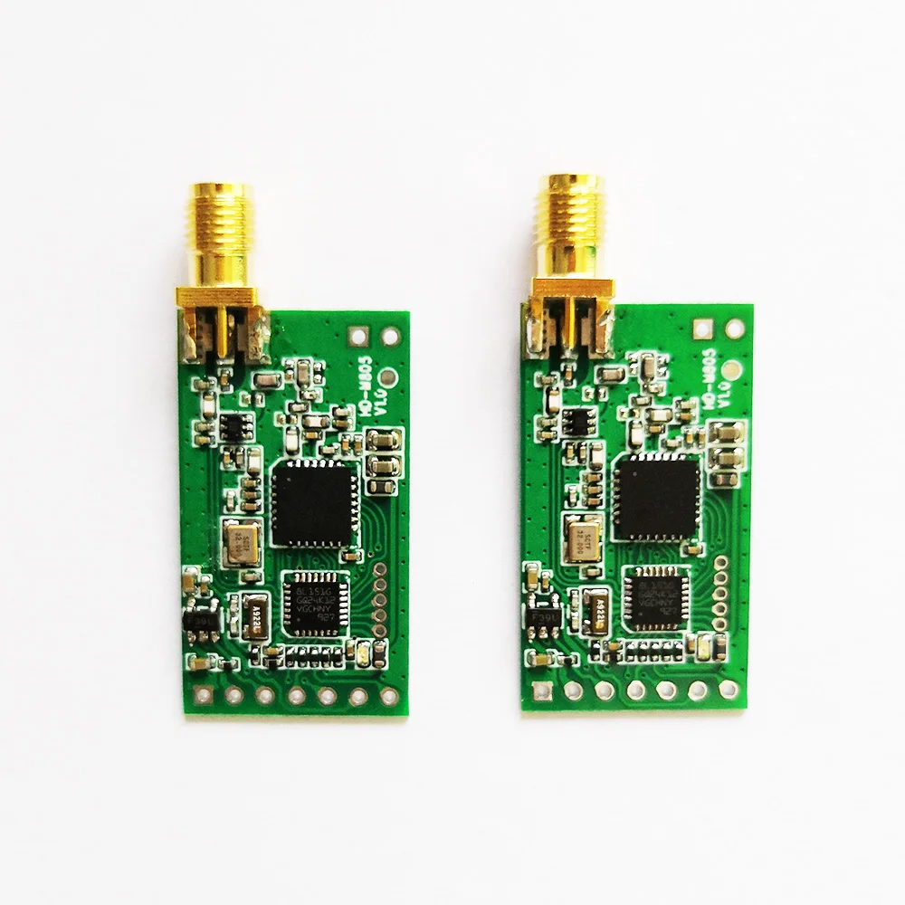 Um par de módulo receptor transmissor RF de tamanho pequeno, baixa potência, alta velocidade, LoRa, sem fio, 433 MHz