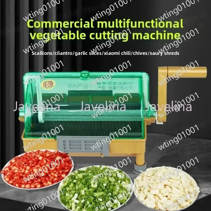 for Commercial Multi Purpose Veggie Chopper Efficiently Dices Scallions Millet Chili Compact Manual Slicer Kitchen Tool