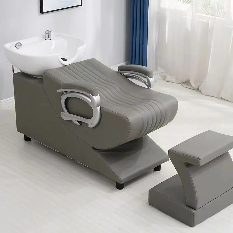 

Shampoo Bed Barber Shop Semi-Reclining Shampoo Flush Bed Salon Hair Salon Massage Flush Bed Direct Sales