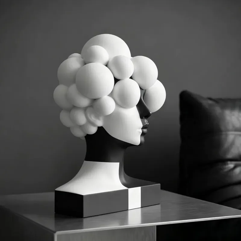BZY Geometric Figure Sculptures with Customizable Sizes, for Desktop or Outdoor Use, Great As Resin Decor for Your Home