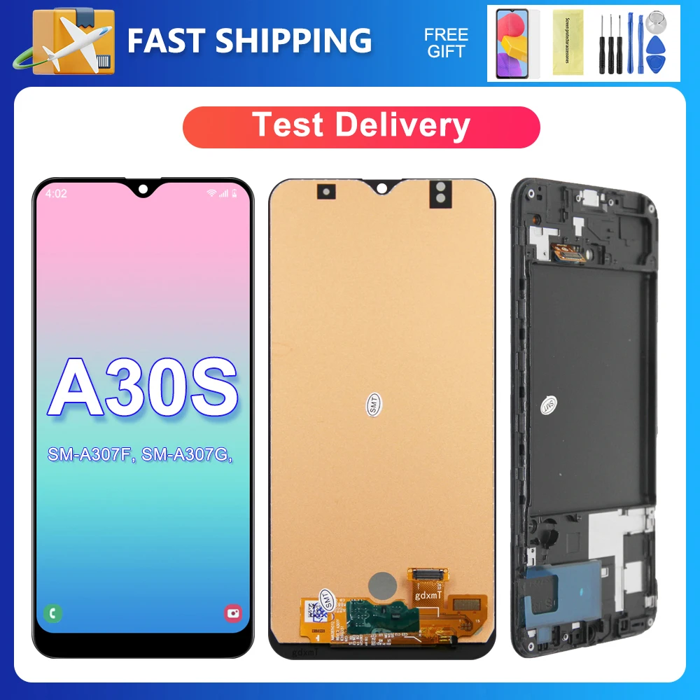 A30S For Samsung 6.4\'\'Tested A307F A307FN A307G A307GN A307GT LCD Display Touch Screen Digitizer Assembly Replacement