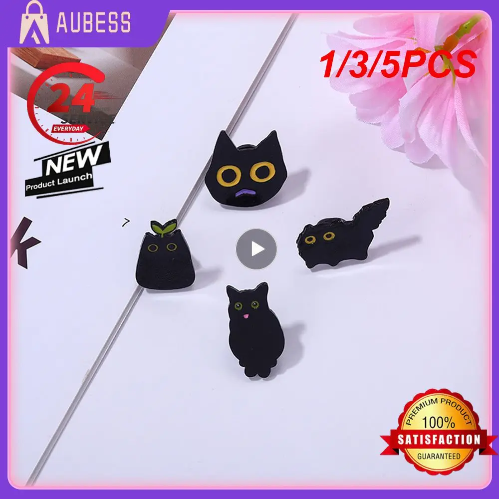 1/3/5PCS Cartoon Animal Charms for Watch Froggy Black Cat Decorative Stud Charm Jewelry for Iwatch Silicone Strap