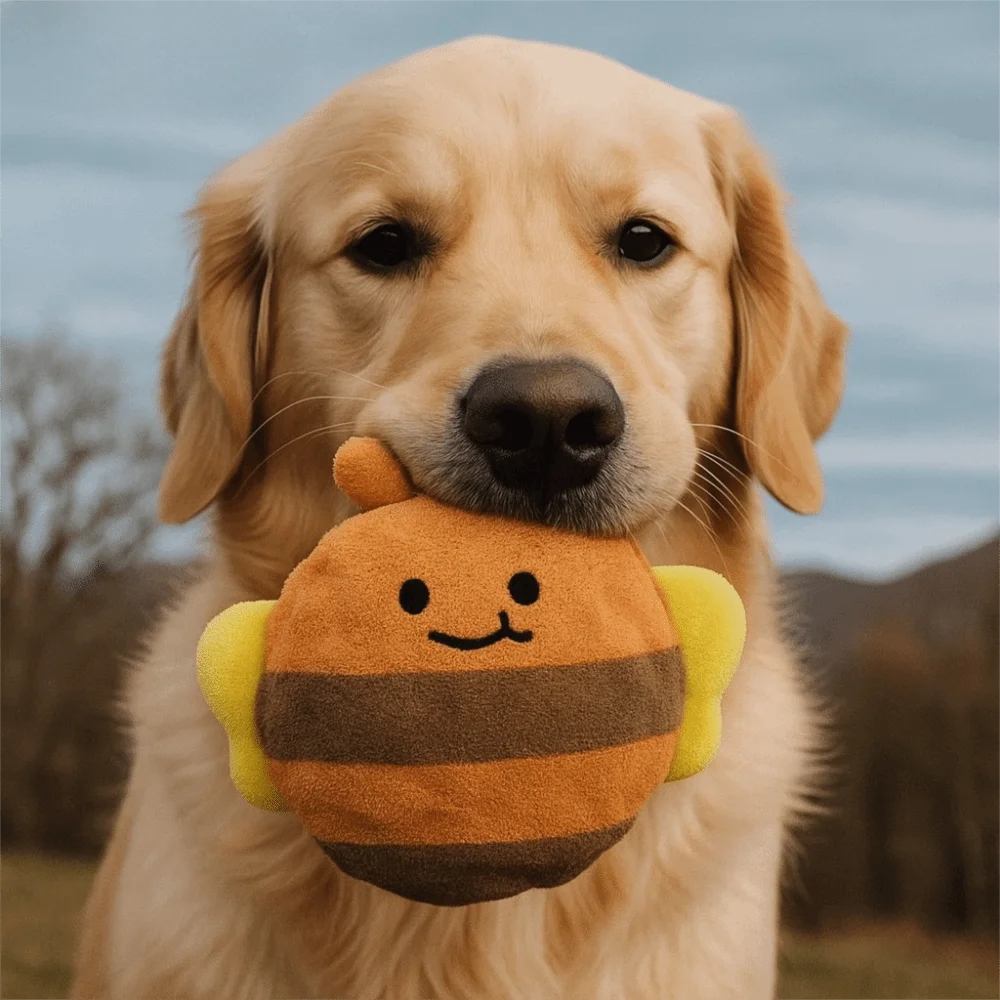 

Cute Cartoon Dog Chew Toy Animal Shape Plush Pet Sound Toy Bite Resistant TPR Puppy Squeaky Toy Dental Health