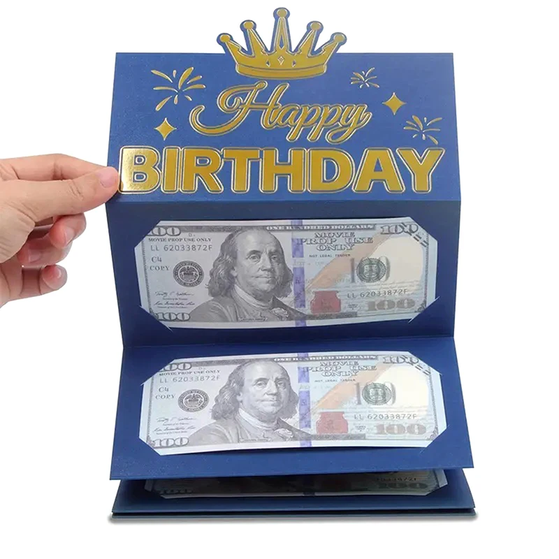 

NEW SALEPaper Greeting Envelop Birthday Money Box For Kids Teens Birthday Cash Envelopes Money Birthday Card Folding Cash Holder