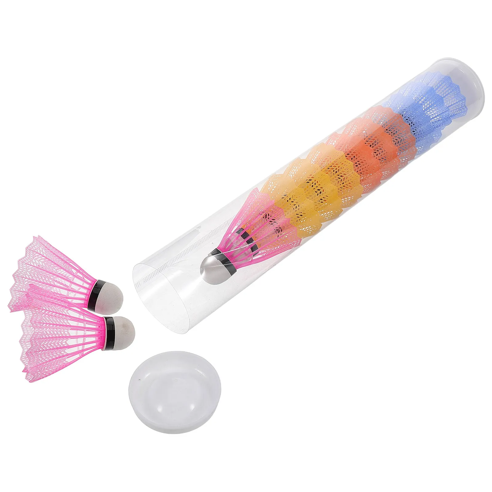 12Pcs Badminton Shuttlecock Set Plastic Foam-Tipped for Casual Play Competition Training Stable Flight Path Precision Weight