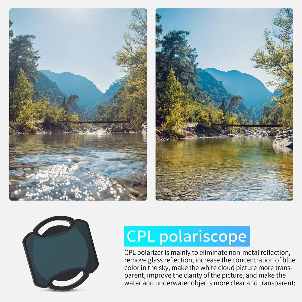 RCSTQ ND-filter voor DJI Avata 2, optische glazen lenzen, verstelbare filterset ND8 ND16 ND32 ND64 UV CPL drone-lensaccessoires