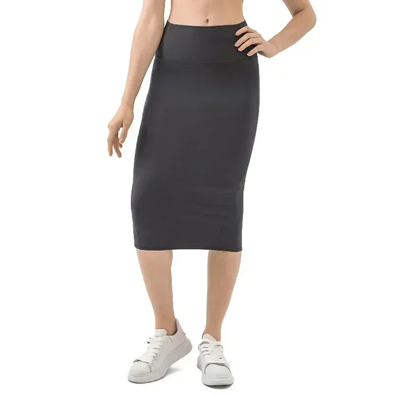 Lemon Women Golf Wear Skirt Outdoor Sports Tennis Sexy Hip Skirt With Split Tail Casual Commuting Slim Sports Skirt