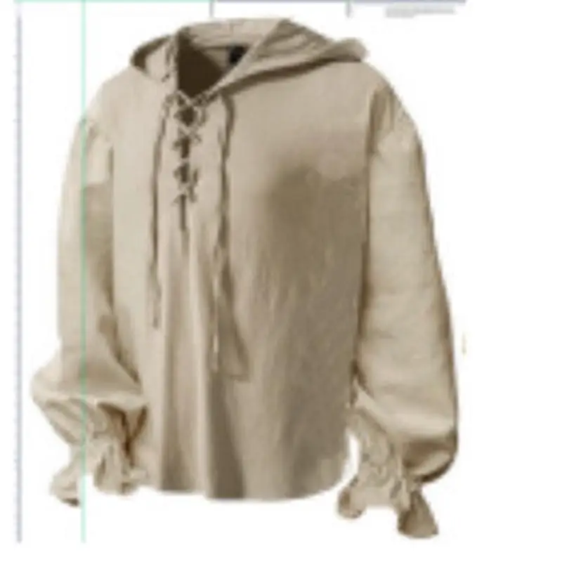 

Мужская хлопковая льняная толстовка с капюшоном Генри Илт Длинный Све, повседневная пляжная толстовка с воротником-стойкой, европейский размер, облегающая толстовка Ice Sensation