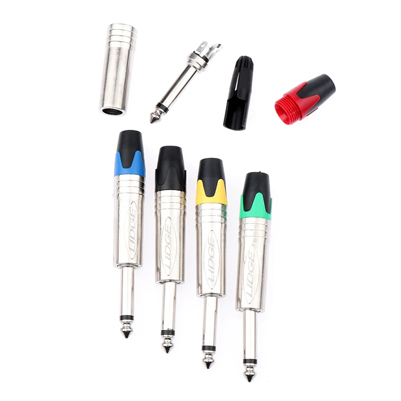 6.35 Mm Audio Plug Mute Plug Connector Jack Mono Assemblage Microfoon Conector Met Mute Functie