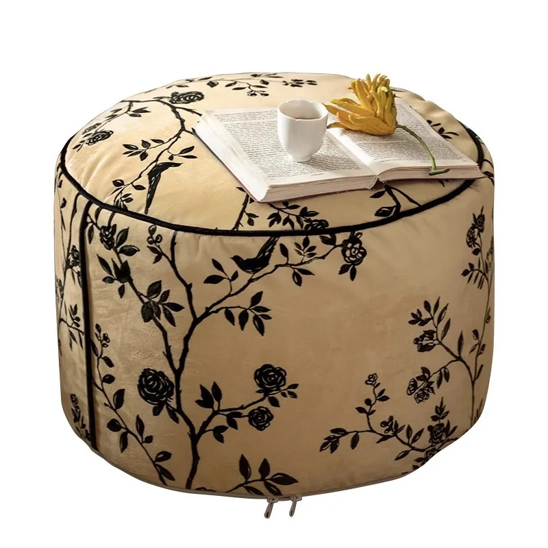 Chinese living room bay window, seat pier, seat cushion carpet foot pier
