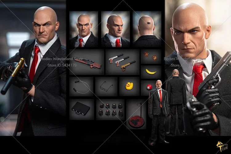 Master Team MTTOYS020 1/6 Collectible Bald Agent Assassin Double Head Male Soldier Full Set 12Inch Action Figure Doll