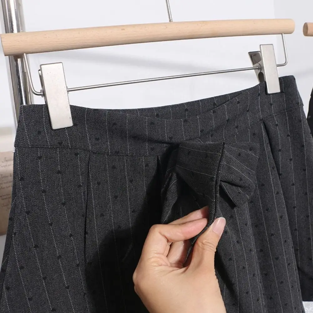 

Soft Heart Lace Pleated Skirt Large Bow Dots Short Skirt Women High Waist Sweet A-Line Mini Skirt Summer