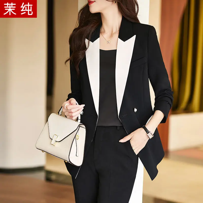 3-A62  Fashion suit for women 2023 new white shorts wear a complete set of professirk clothes color matching suit two-piece suit