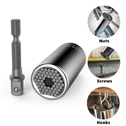 7-19mm Multifunctional Ratchet Socket Set Universal Torque Wrench Head Magic Socket Hand Tool