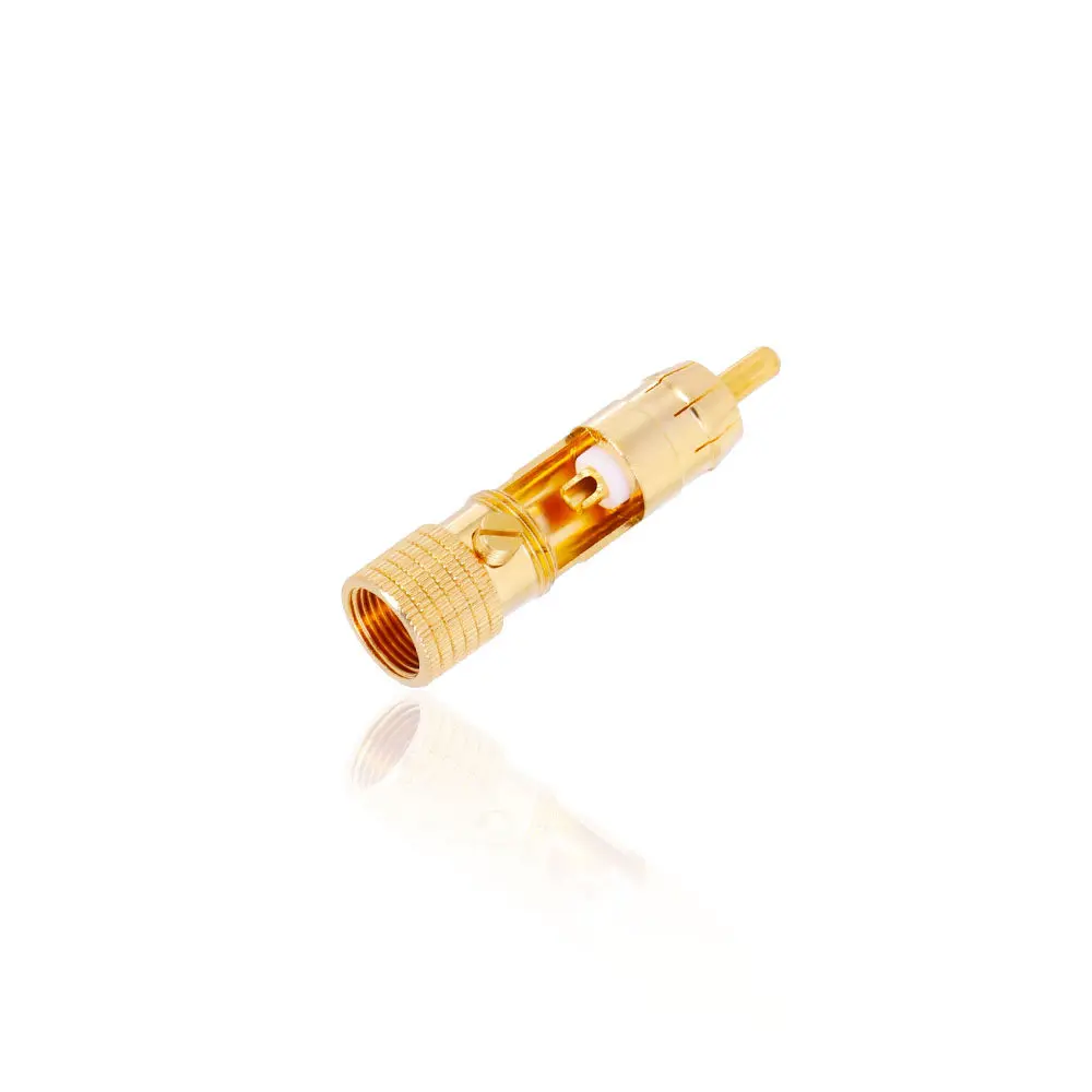 US CMC Brand 8236 Series 7N Brass Conductor Gold and Silver Plated RCA Signal Plug Phono Plug