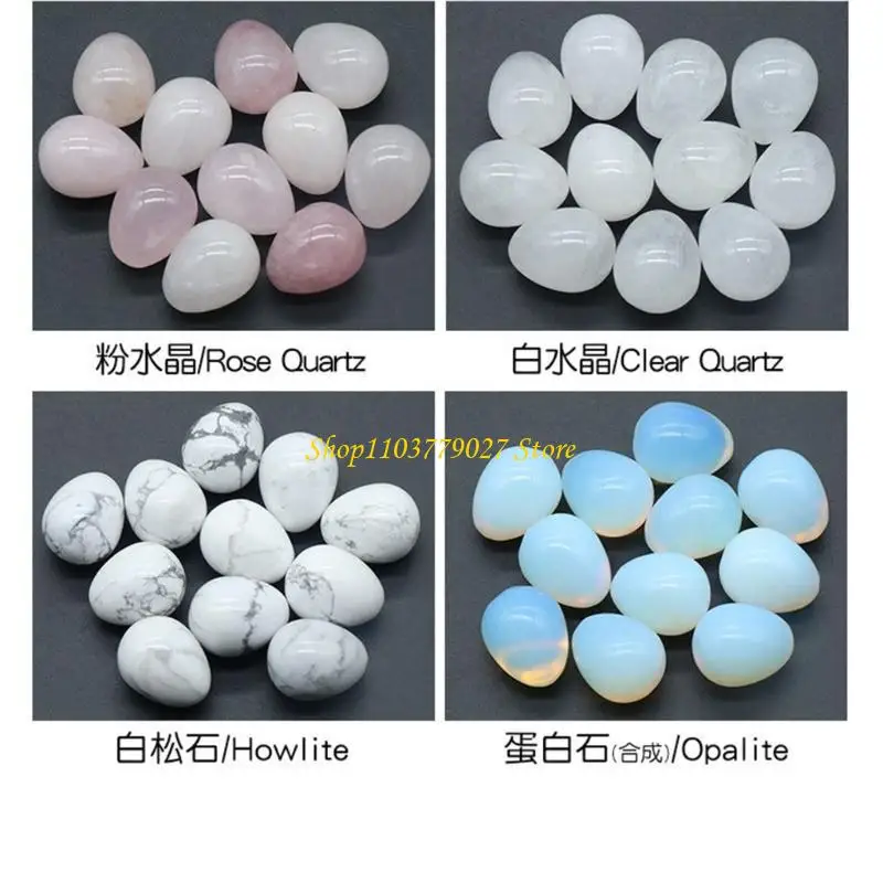 C4DF 20pcs Colorful Crystal Eggs Collection Variety Crystals Stones Healing Crystals