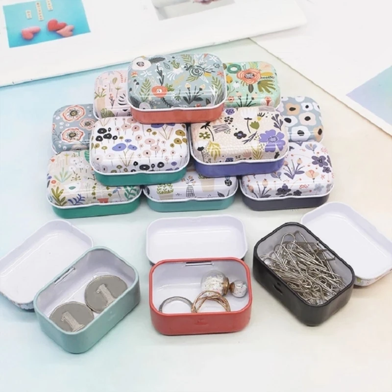 

Rectangle Mini Storage Containers Box for Party Wedding Decorations Mini Tin Box with Hinged Lid for Crafts