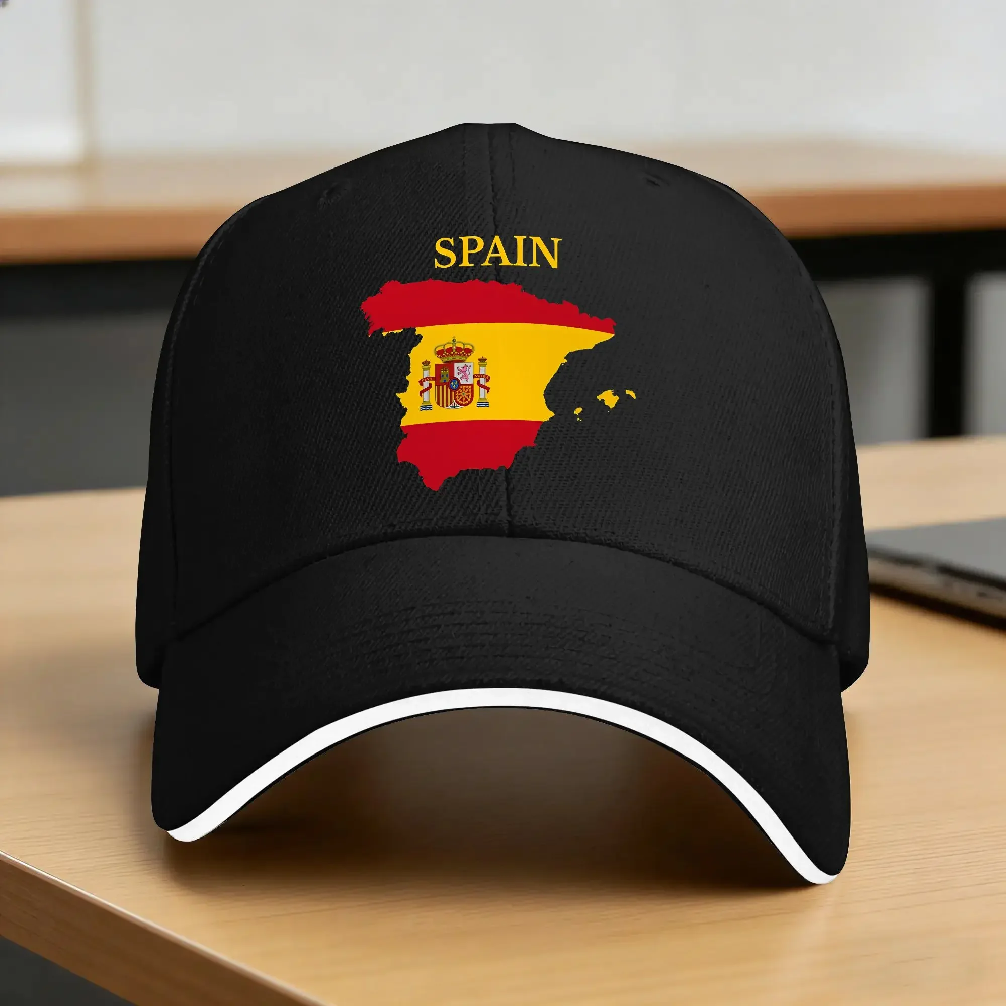 New Spring Casual Baseball Cap Spain Map Flag Running Hippie Hip Hop Hats For Unisex Men Sun  Streetwear Snapback Cap