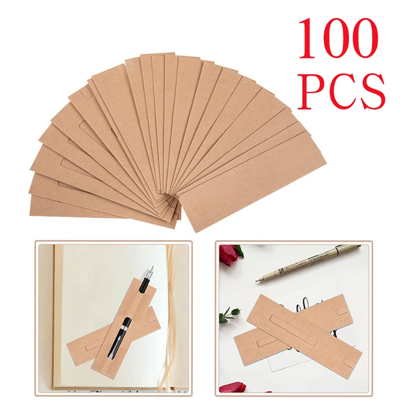 100Pcs Pen Gift Box Empty Display Pen Cases Packaging Box Bags with Clear Window Pen Gift Wrapping Supplies