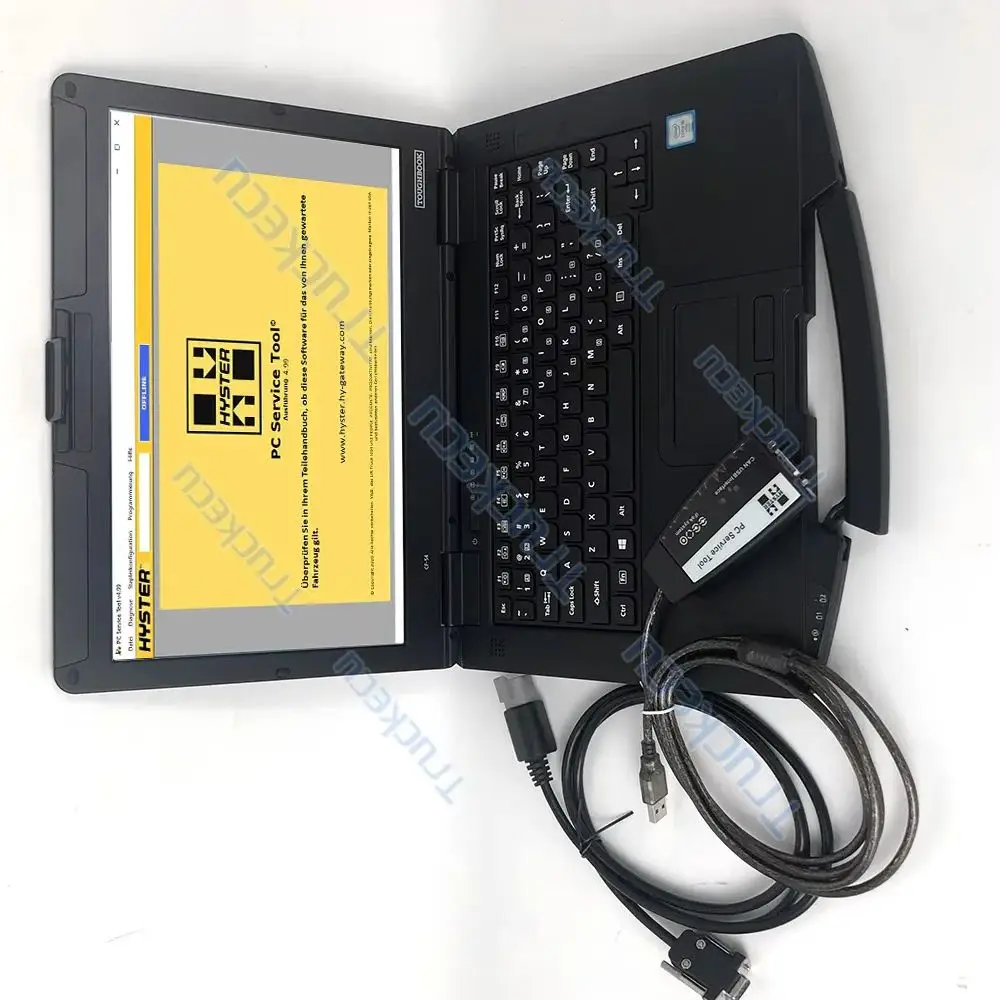 for Hyster Yale Forklift Truck Diagnostic Scanner Yale PC Service Tool 5.3 version Ifak CAN USB Interface Tool with CF54 Laptop