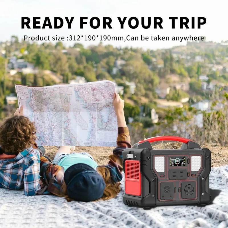 Good Quality 300W Portable Power Station 299.7Wh Solar Generator With 60W PD USB-C Wireless Charging For Outdoor Camping Oem Odm