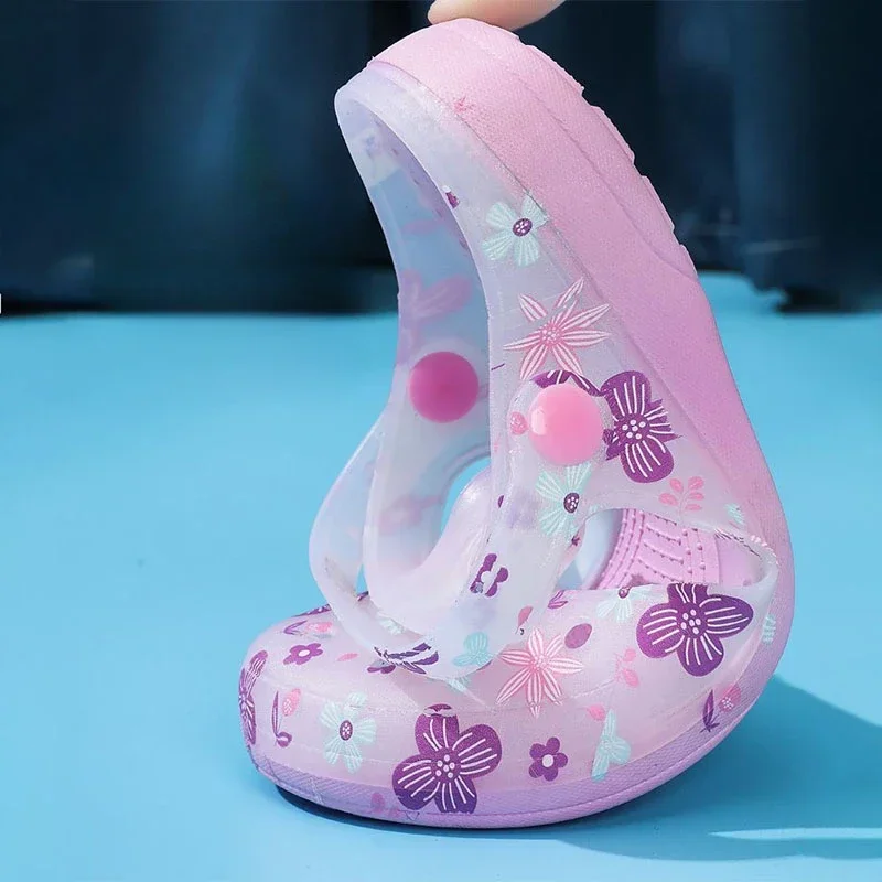 2025 Summer Printed Hole Shoes Women Sandals Ladies Jelly Shoes Cool Slippers Women Outer Wear Ladies Covered Toe Sandals 36-41 image 5
