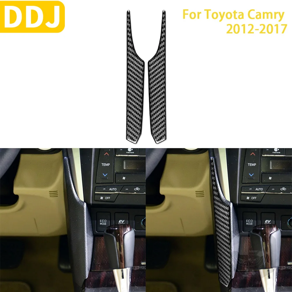 For Toyota Camry 2012-2017 Asian Edition Car Accessories Carbon Fiber Interior Instrument Center Console Both Sides Stickers