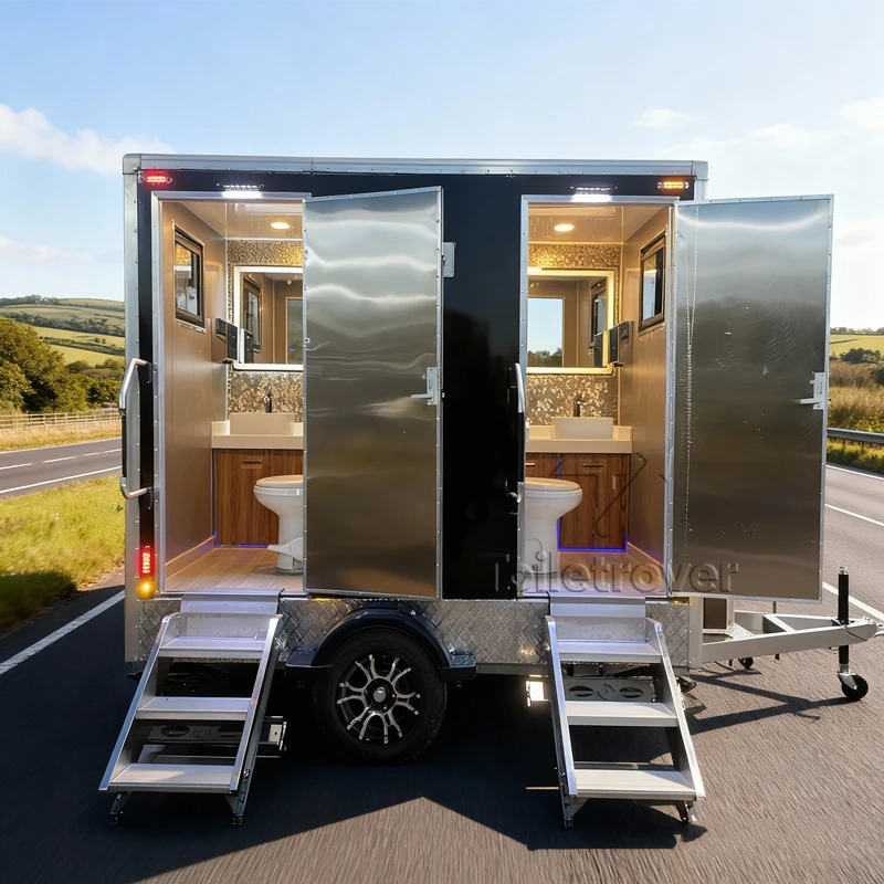 

Restroom Trailers Portable Toilet Trailers Outdoor Portable Bathroom Trailer Luxury Mobile Toilets Trailer for Outdoor Events