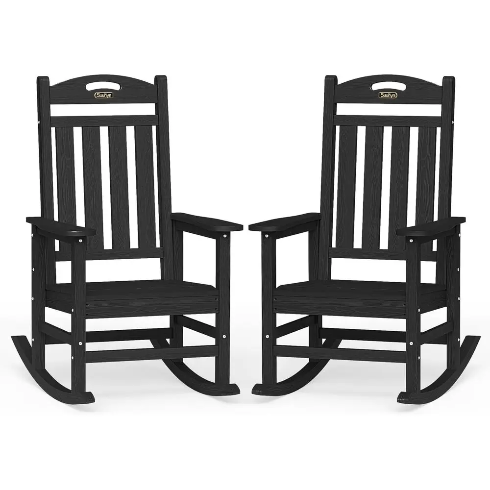 Weather-Resistant 2-Piece Outdoor Rocking Chairs | Enjoy Comfortable Seating, Share Relaxing Moments, Endure Seasons in Style