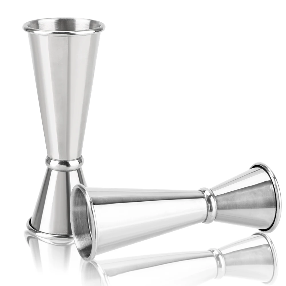 Taza medidora de Mojito Jigger para barra de cóctel, herramientas de barra Jigger de diseño japonés de acero inoxidable, taza medidora de doble cara de 1oz/2oz