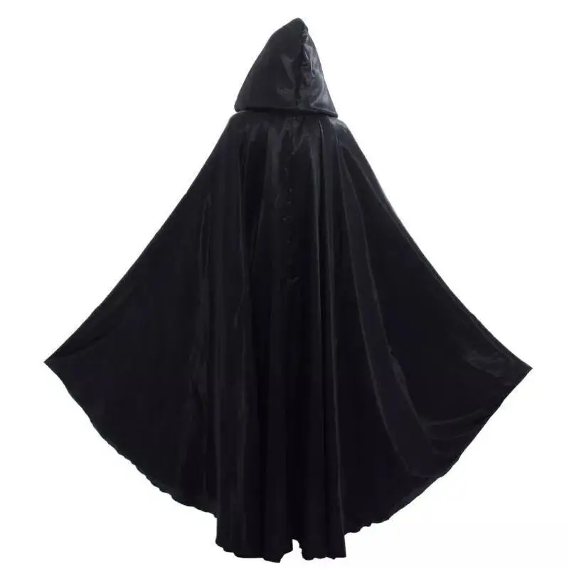 

loween Bright Surface Hooded Robe Medieval Wizard Role-plang Costume Women's Traditional Chinese Stage Costume