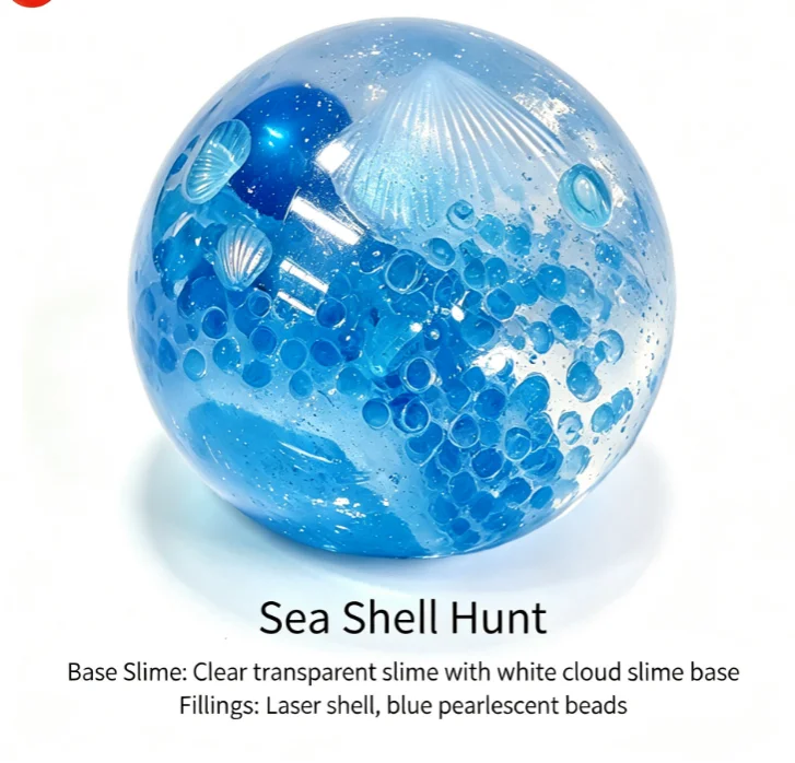 Internet celebrity handmade ball for stress relief and squeezing, resin filled crystal ball, adult and children's sensory stress