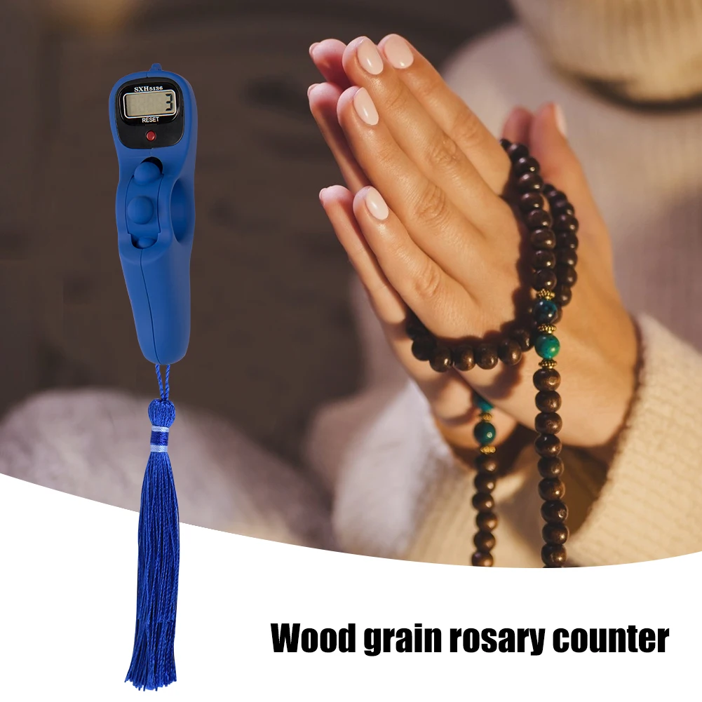 جديد إلكترونيات Tasbih عداد رقمي رصيدي مع LED سهلة ريسابل الأصلي الرقمية الوردية الخرز الموقت للصلاة مسلم
