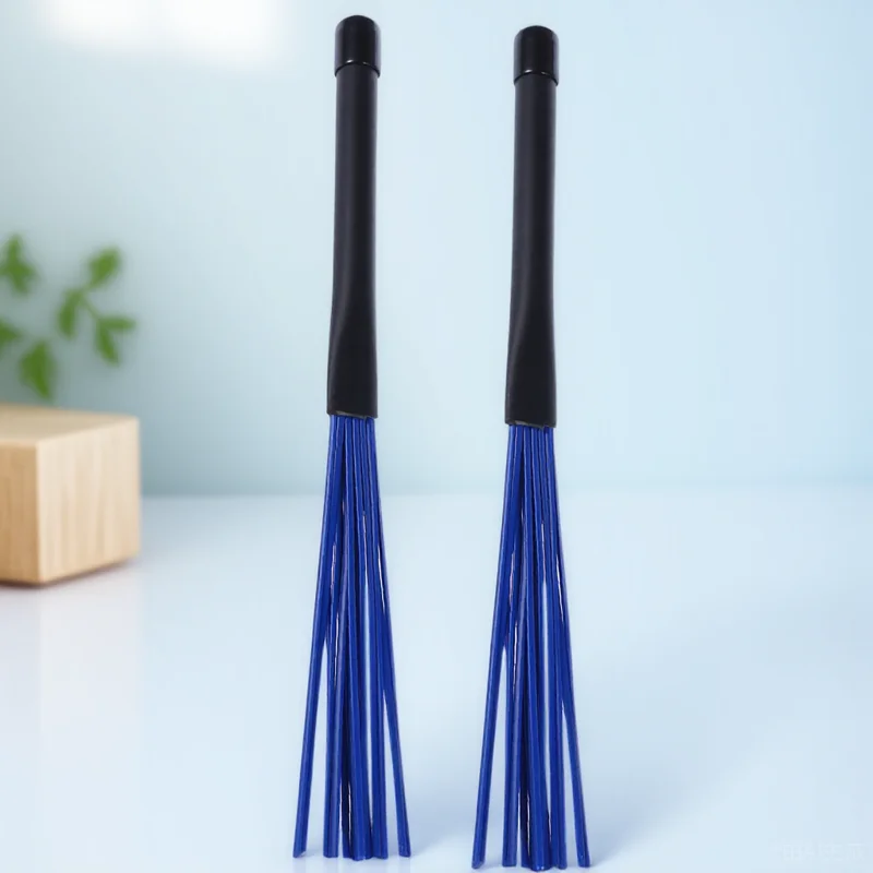 

2Pcs Steel Wire Drum Brushes Retractable Loop End Rubber Handle Rust Resistant Low Volume Performance Drum Sticks 320Mm