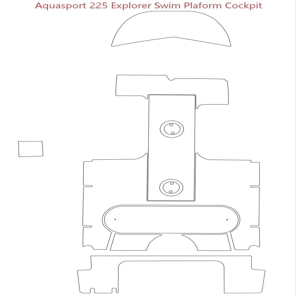 

Aquasport 225 Explorer, платформа для плавания, коврик для кокпита, лодка, пена EVA, искусственный тиковый коврик для палубы, напольный коврик SeaDek, стиль MarineMat, самоклеящийся